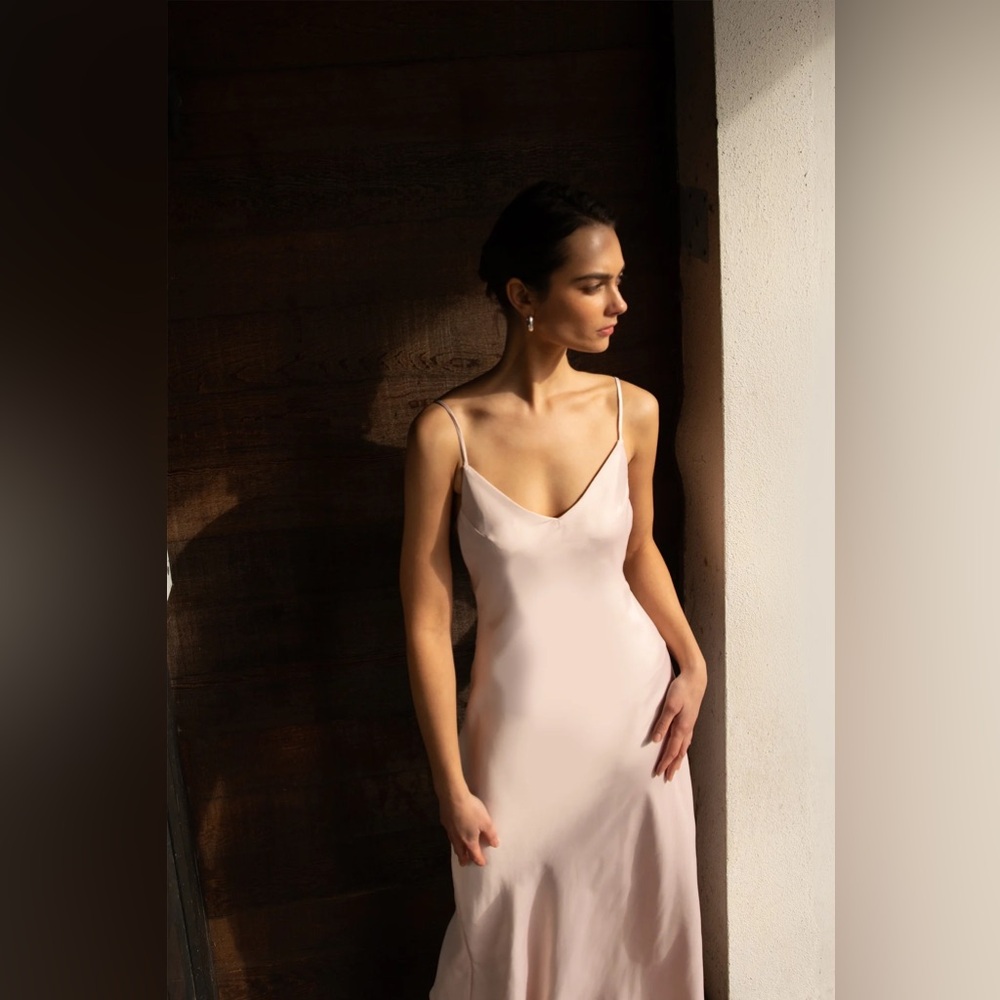 OAK + FORT Pink Midi Dress